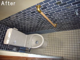 汲み取りの和式トイレ→洋式の簡易水洗トイレの画像