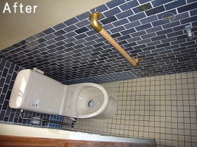汲み取りの和式トイレ→洋式の簡易水洗トイレの画像