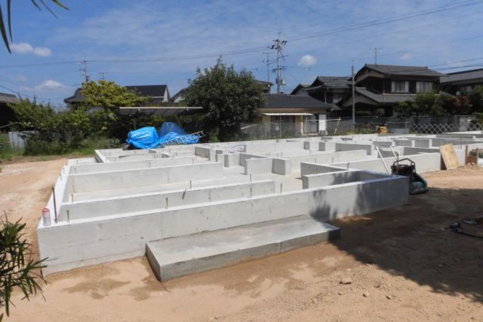 コンクリートべた基礎の画像